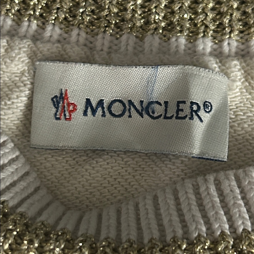 Moncler Cream and Gold Knit Sweater - Picture 4 of 11